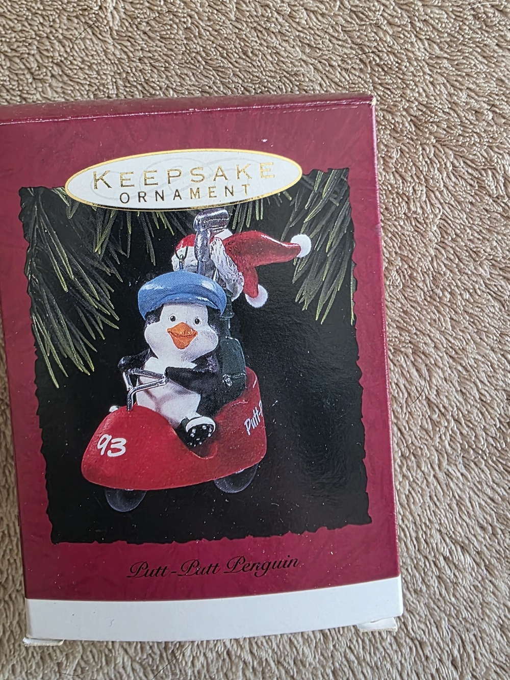 Hallmark 1993 Keepsake Putt-Putt Penguin Golf Christmas Ornament Vintage